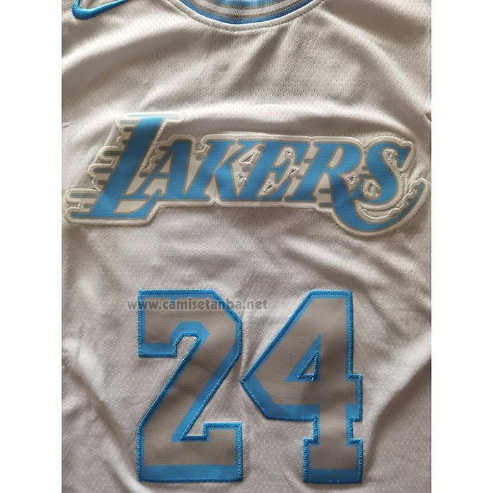 Camiseta Los Angeles Lakers Kobe Bryant #24 Ciudad 2020-21 Blanco